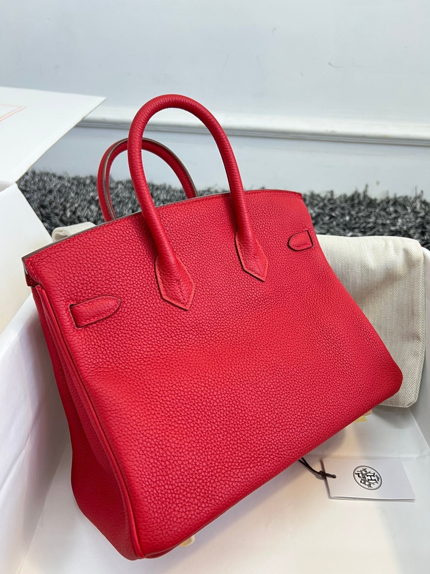 HM バーキン 25cm レッド トゴレザー ゴールド金具
