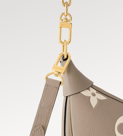 LOOP HOBO 38 MONOGRAMME BICOLORE CUIR EMPREINTE QUINCAILLERIE DORÉ
