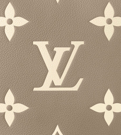 LOOP HOBO 38 MONOGRAMME BICOLORE CUIR EMPREINTE QUINCAILLERIE DORÉ