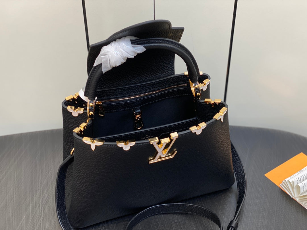 CAPUCINES MM 31 NOIR TAURILLON QUINCAILLERIE OR