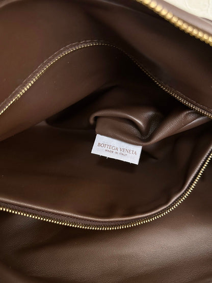 BV SMALL JODIE 48CM CUIR DAIM CHOCOLAT 