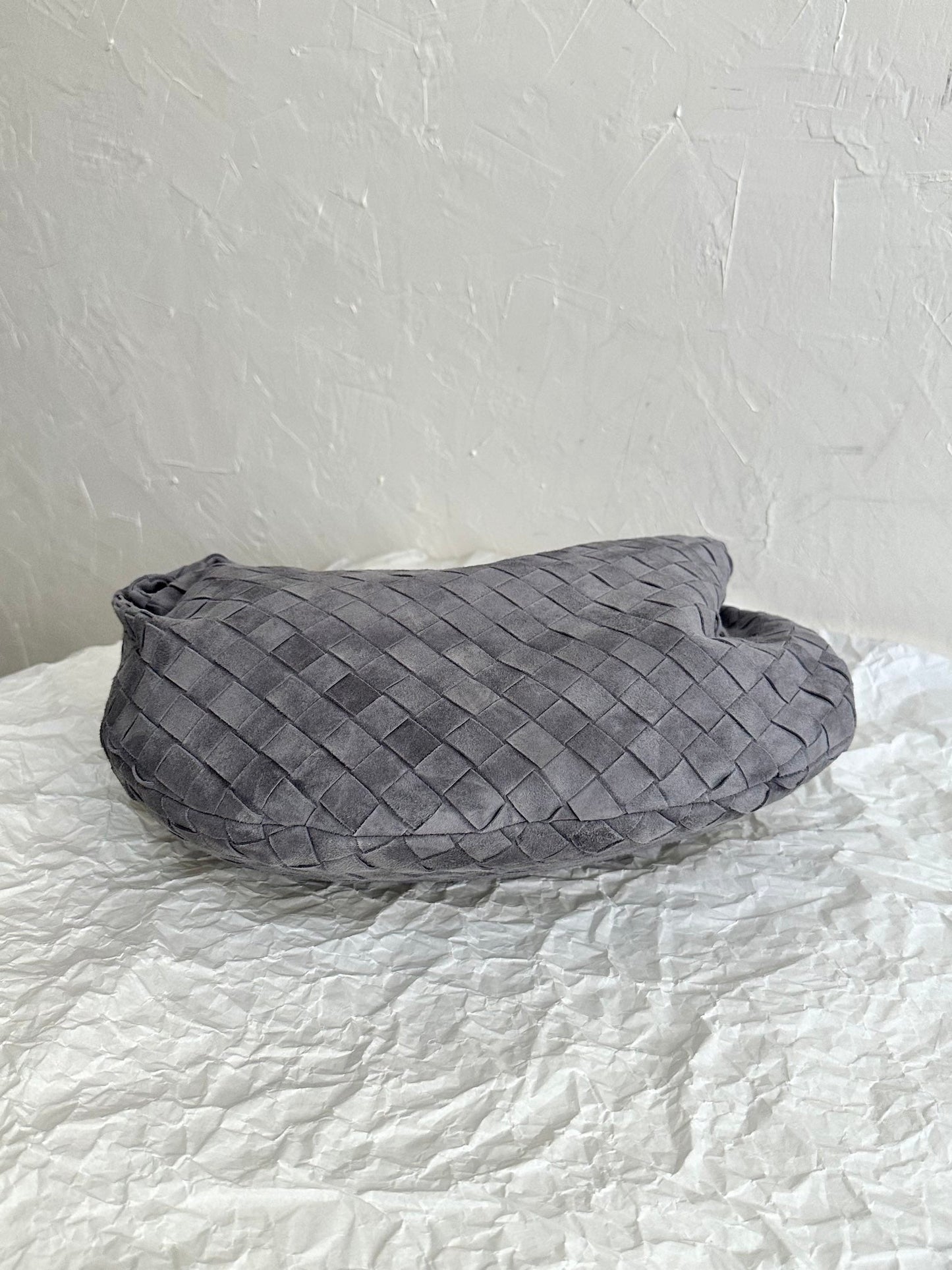 BV TEEN JODIE 36CM CUIR DAIM GRIS 