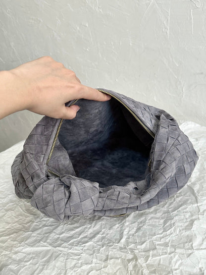 BV TEEN JODIE 36CM CUIR DAIM GRIS 