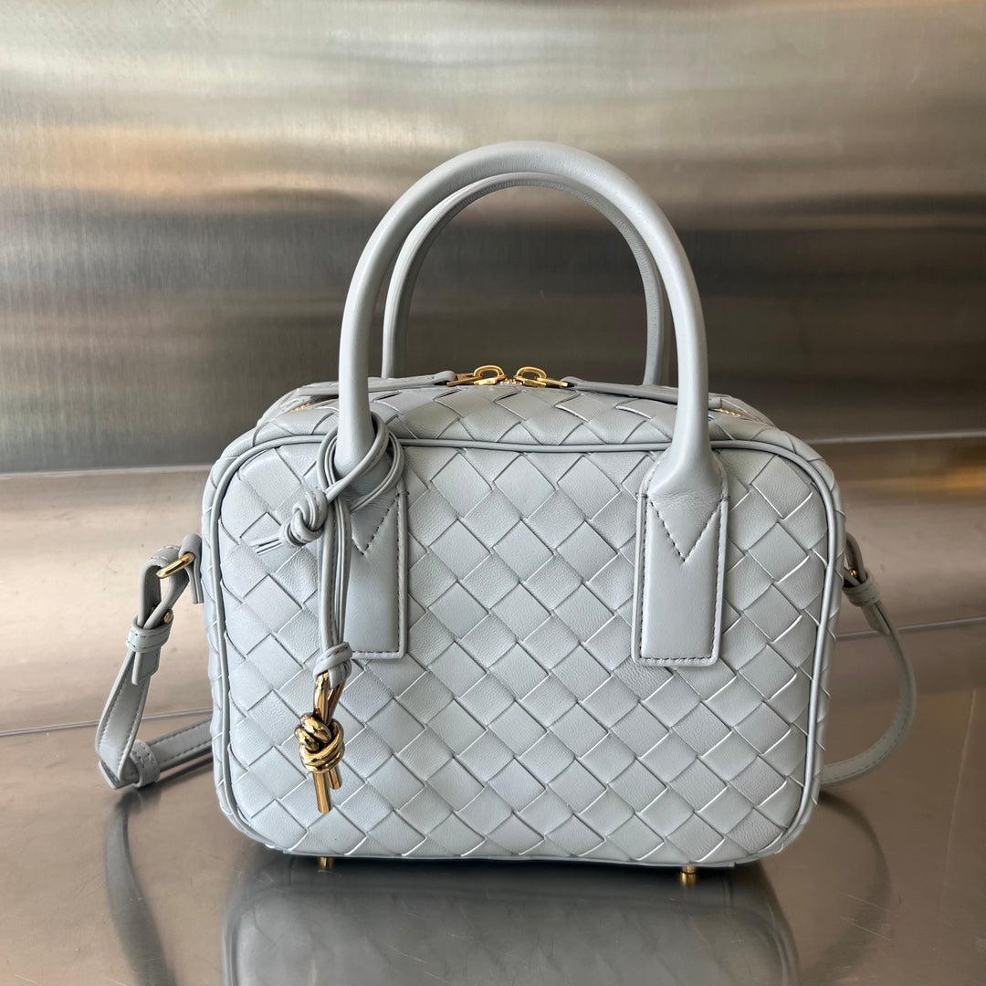 BV GETAWAY PETIT 23CM CUIR D'AGNEAU GRIS 