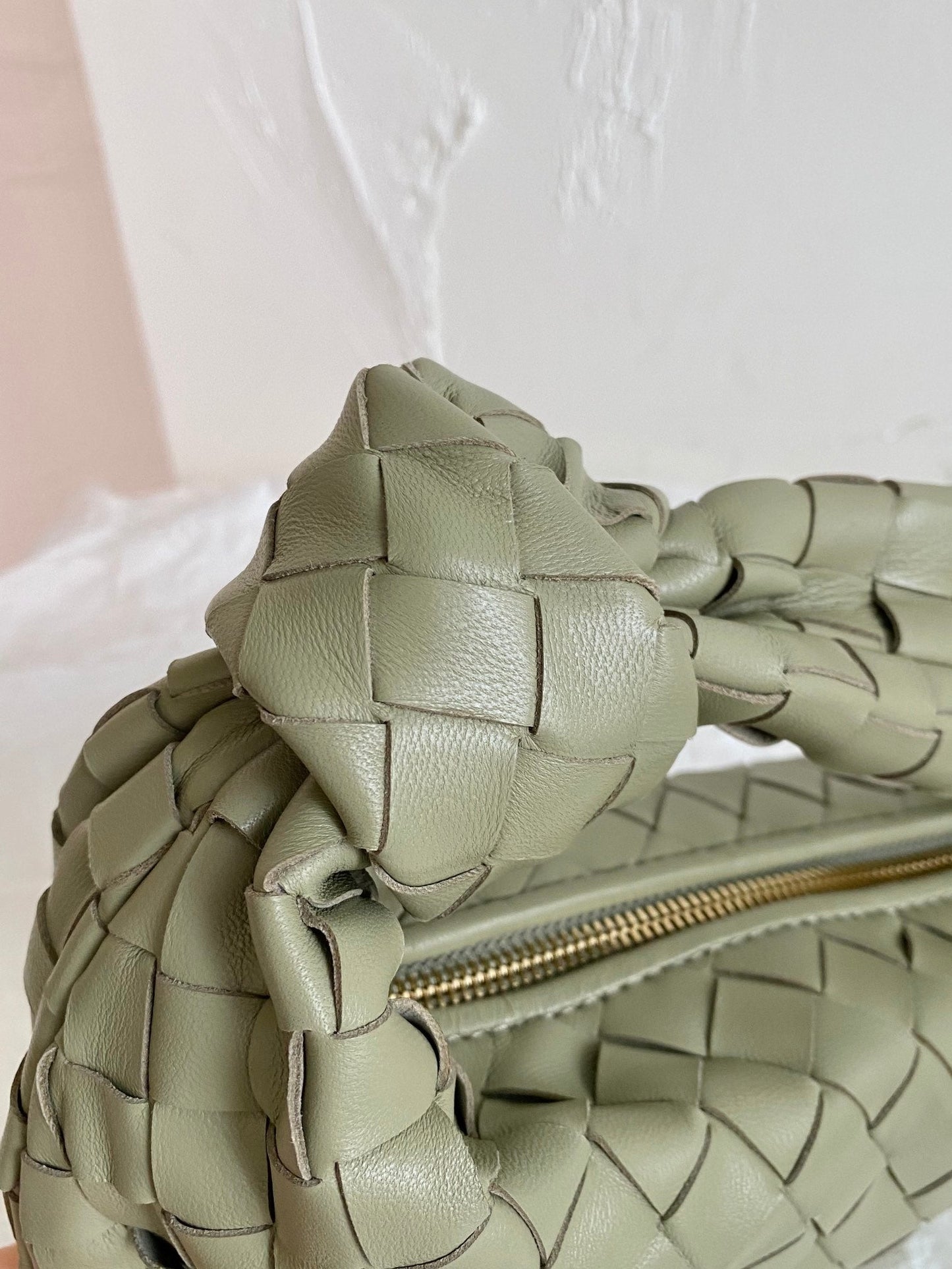 BV ミニ ジョディ 28cm グリーン ラムスキンレザー