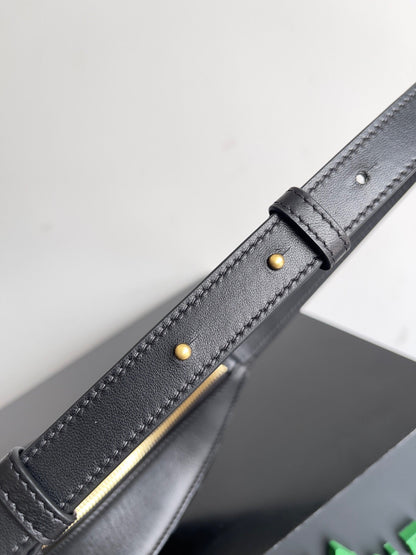 BV PETITE GOUTTE 32CM CUIR D'AGNEAU NOIR 