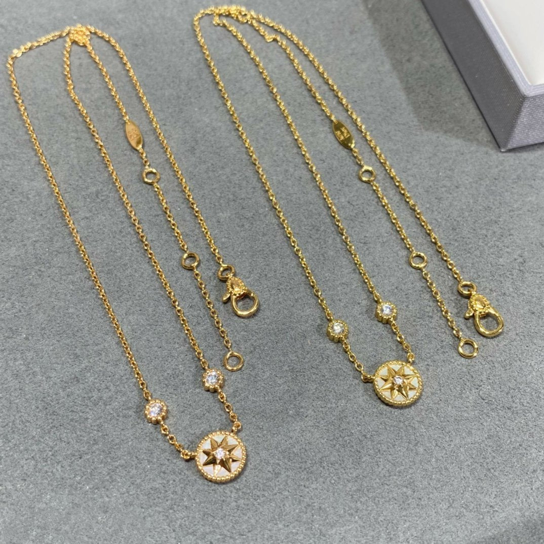 ローズベンツ 2ダイヤモンド ピンクゴールドネックレス