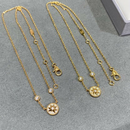 ローズベンツ 2ダイヤモンド ピンクゴールドネックレス