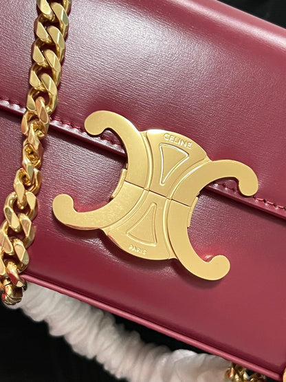 CLASSIQUE TRIOMPHE 20 CUIR DE VEAU ROUGE