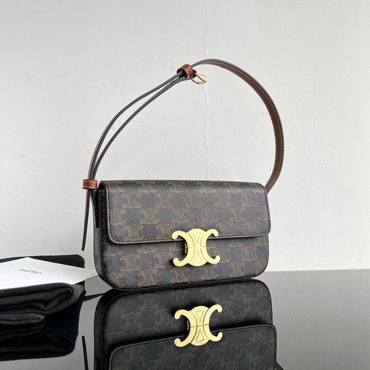 CLASSIQUE TRIOMPHE 20 CUIR DE VEAU MONOGRAMME MARRON
