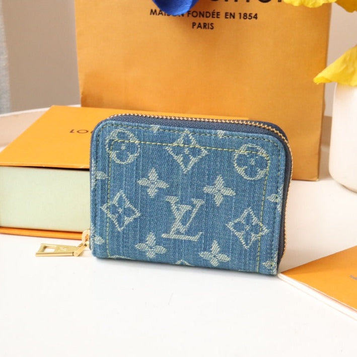 LV ジッピーコイン 11cm ブルーデニム