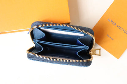 LV ジッピーコイン 11cm ブルーデニム