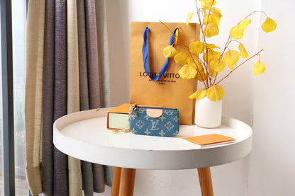 LV ポシェット クレット デニム ブルー