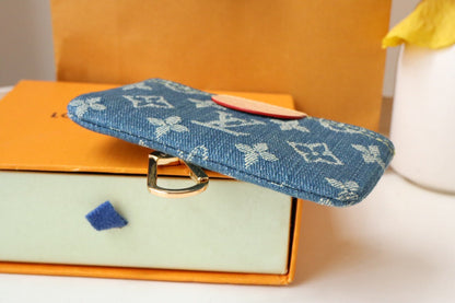 LV ポシェット クレット デニム ブルー
