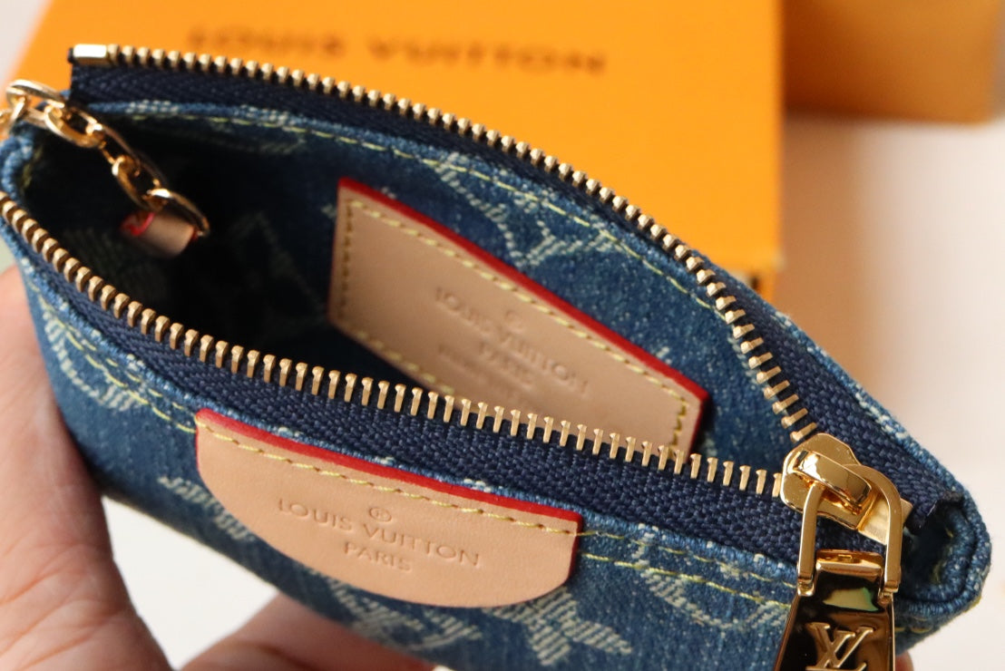 LV ポシェット クレット デニム ブルー