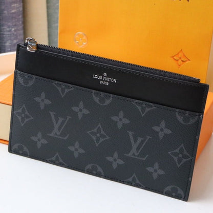 LV スリム パース ブルー モノグラム キャンバス 20cm