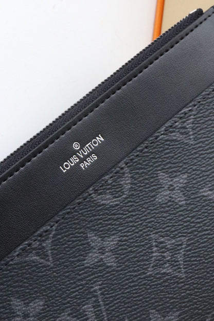 LV スリム パース ブルー モノグラム キャンバス 20cm