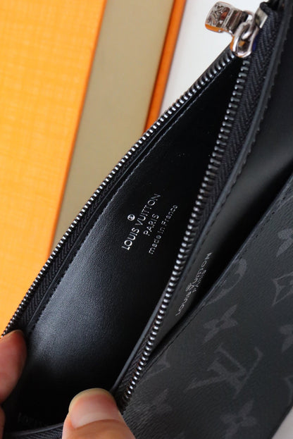 LV スリム パース ブルー モノグラム キャンバス 20cm