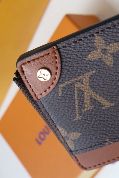 ÉTUI PORTE-CARTES MULTIPLES TRUNK MARRON