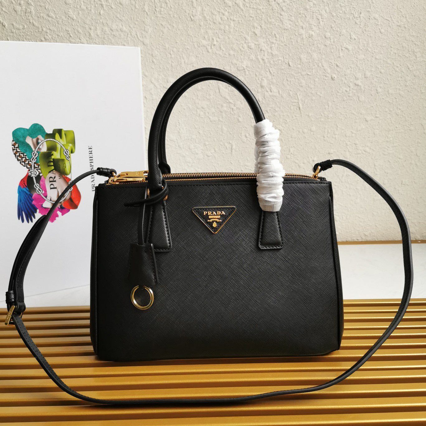 GALLERIA MOYENNE 28 CUIR SAFFIANO NOIR 