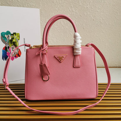GALLERIA MOYENNE 28 CUIR SAFFIANO ROSE 