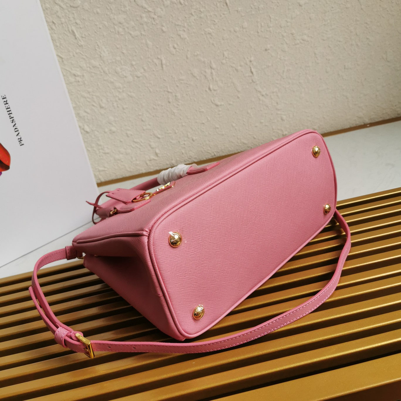 GALLERIA MOYENNE 28 CUIR SAFFIANO ROSE 