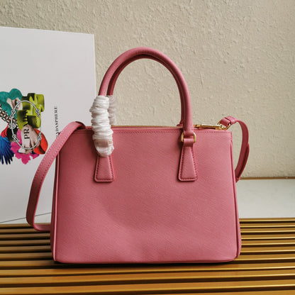 GALLERIA MOYENNE 28 CUIR SAFFIANO ROSE 