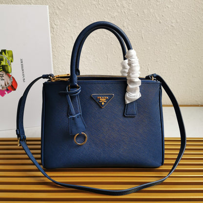 GALLERIA MOYENNE 28 CUIR SAFFIANO BLEU 