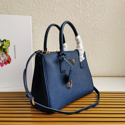 GALLERIA MOYENNE 28 CUIR SAFFIANO BLEU 