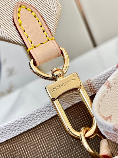 ONTHEGO 25 TOILE MONOGRAMME BLANC MARRON 