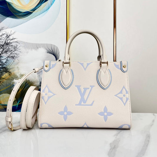 ONTHEGO 25 TOILE MONOGRAMME BLANC VIOLET 