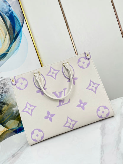 ONTHEGO 35 TOILE MONOGRAMME BLANC VIOLET 