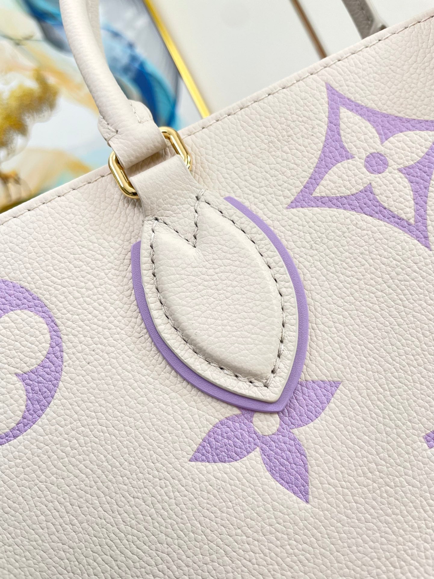 ONTHEGO 35 TOILE MONOGRAMME BLANC VIOLET 