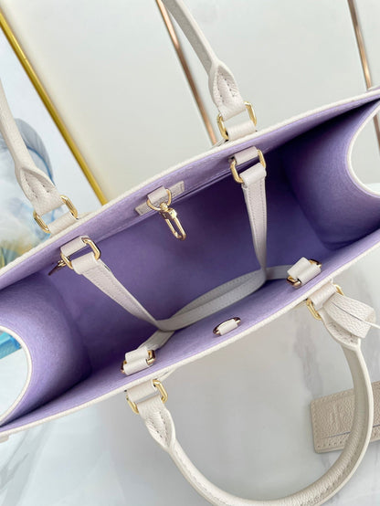 ONTHEGO 35 TOILE MONOGRAMME BLANC VIOLET 