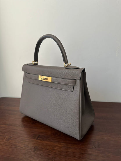 HM KELLY 28CM ÉTAIN TOGO QUINCAILLERIE OR