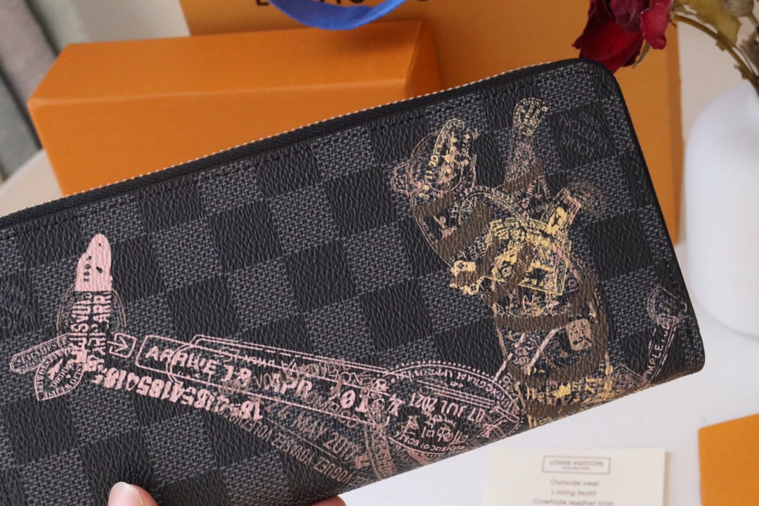 PORTEFEUILLE ZIPPY 20 EN TOILE NOIRE