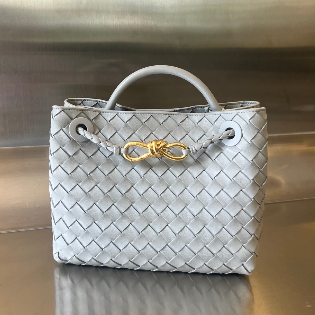 BV PETIT ANDIAMO 25CM CUIR D'AGNEAU GRIS 