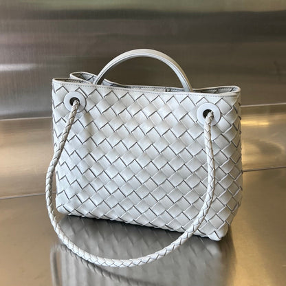 BV PETIT ANDIAMO 25CM CUIR D'AGNEAU GRIS 