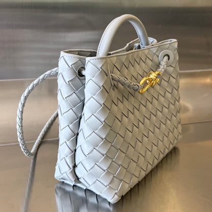 BV PETIT ANDIAMO 25CM CUIR D'AGNEAU GRIS 
