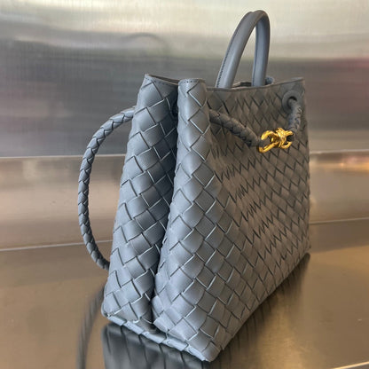 BV MEDIUM ANDIAMO 32CM CUIR D'AGNEAU GRIS FONCÉ 