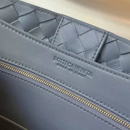 BV MEDIUM ANDIAMO 32CM CUIR D'AGNEAU GRIS FONCÉ 