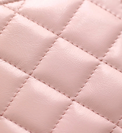 CC WOC 19 PEAU D'AGNEAU ROSE QUINCAILLERIE ARGENTÉE 