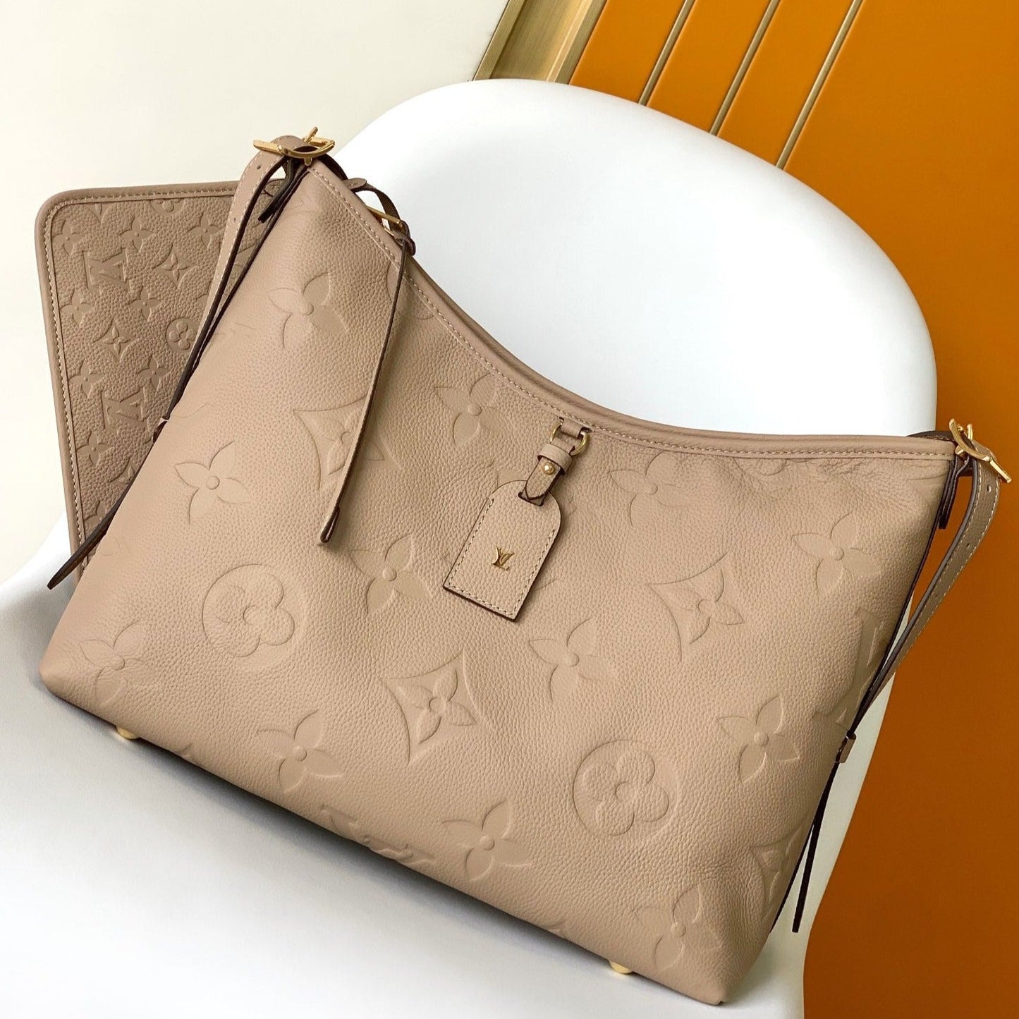 SAC FOURRE-TOUT MM 30 EN CUIR DE VACHE GRAINÉ BEIGE 