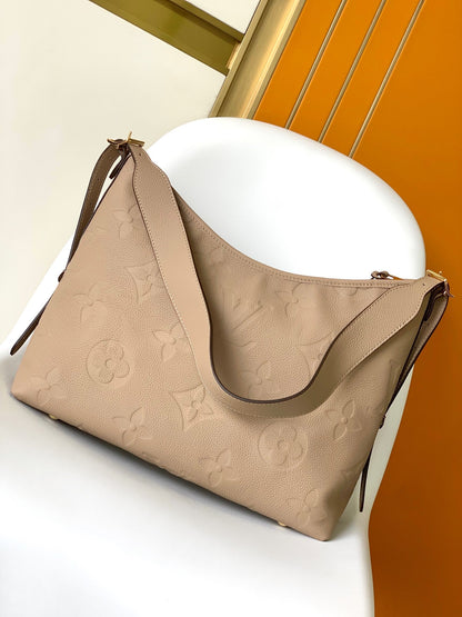 SAC FOURRE-TOUT MM 30 EN CUIR DE VACHE GRAINÉ BEIGE 