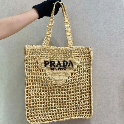 SAC À MAIN PRA PETIT LOGO RAFIA 38CM 