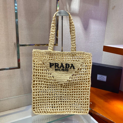 SAC À MAIN PRA PETIT LOGO RAFIA 38CM 
