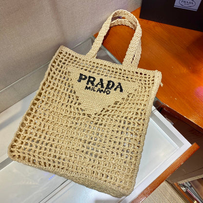 SAC À MAIN PRA PETIT LOGO RAFIA 38CM 