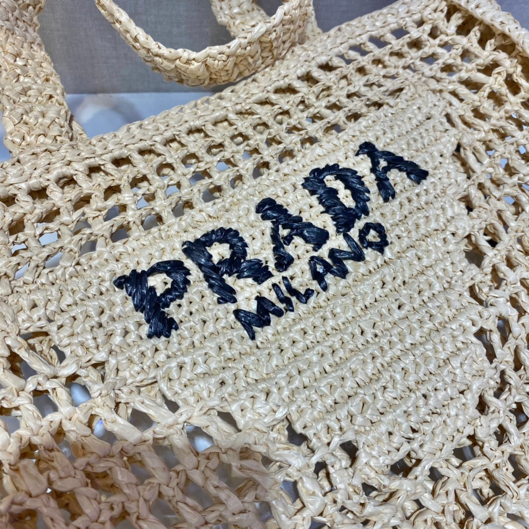 SAC À MAIN PRA PETIT LOGO RAFIA 38CM 