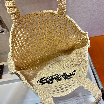 SAC À MAIN PRA PETIT LOGO RAFIA 38CM 