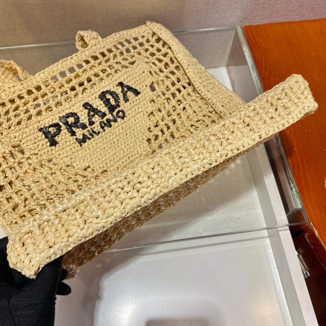 SAC À MAIN PRA PETIT LOGO RAFIA 38CM 